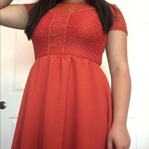 Orange Lace Dress